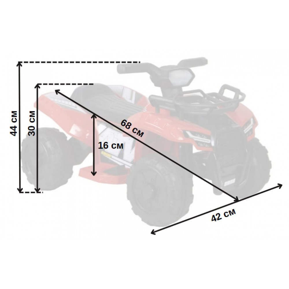 Дитячий електроквадроцикл MLY-518 квадроцикл на акумуляторі для дітей Чорний Київ - фото 10