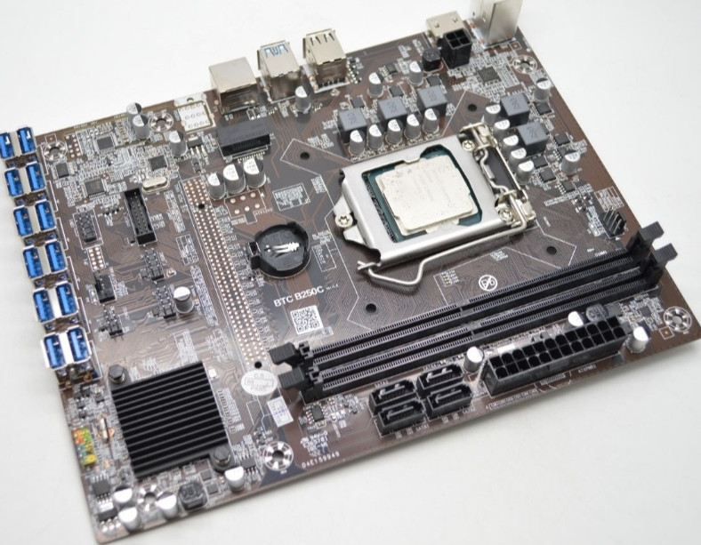 Материнская Плата для майнінгу B250C на 12 відеокарт + процесор Intel Celeron G3930 Киев - изображение 5