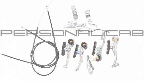 Тормоз велосипеда V-brake (хром) (+2 ручки, +2 троса L-1123/72 см) Мукачево