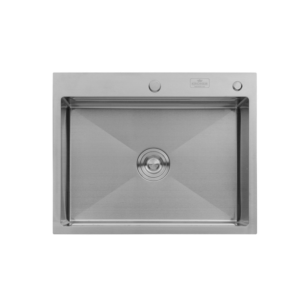 Кухонна мийка з нержавіючої сталі Kroner KRP Gebürstet - 63х50HM (3/1 мм) Київ - фото 1