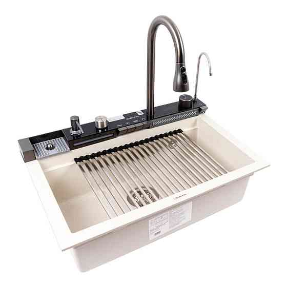 VALESO Гранітна мийка VALESO IRENA 6846 матова Біла в крапку Киев