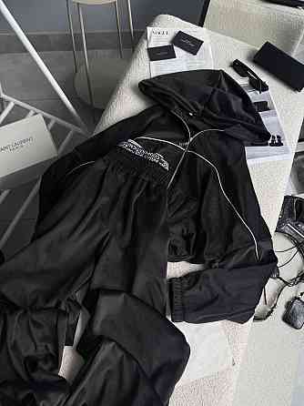 Женский утепленный велюровый костюм двойка на меху Черный, 42/46 Одесса