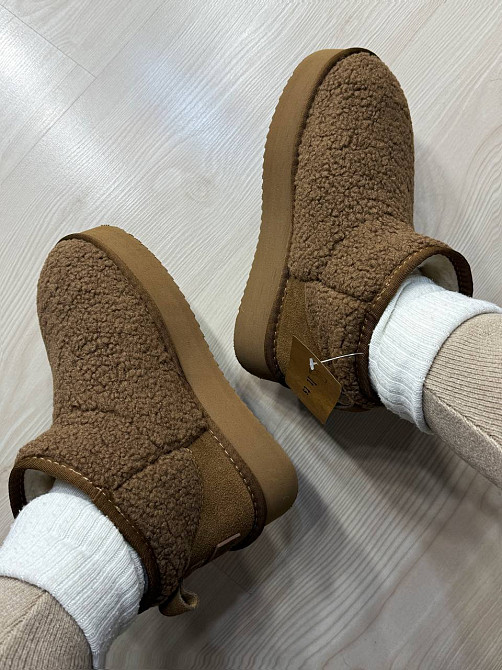 Уггі жіночі Itts 1707-2 з хутром тедді на платформі коричневі, 40, 25 см Київ - фото 11