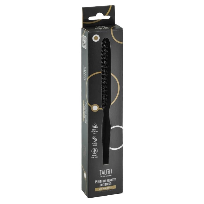 Tauro Pro Line Prestige Щітка з деревини бука і щетини кабана, чорна, довга, 23,5 см Київ - фото 6