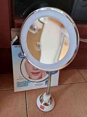 Складне косметичне дзеркало для макіяжу кругле 10X My Fold Away Mirror з LED (JG-788) Полтава