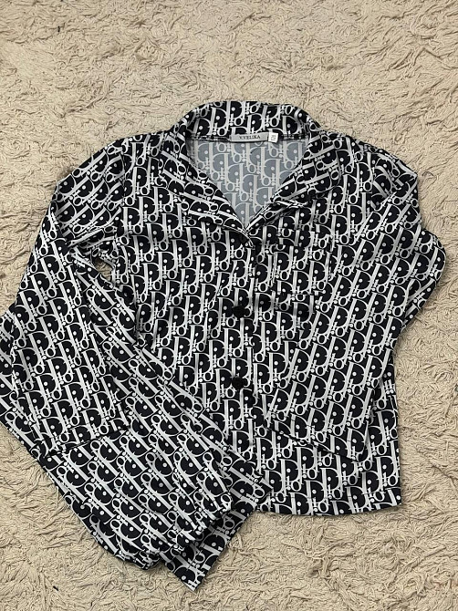 Дитяча піжама із сатину Сірий Діор 154-158 Харків - фото 1