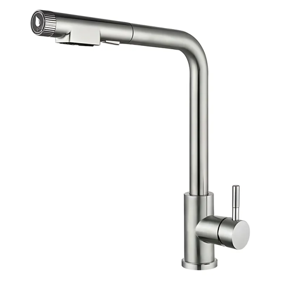 Кухонный смеситель Mixxus LUX-021 с выдвижным изливом из нержавеющей стали SUS304 (MI8229) Харьков