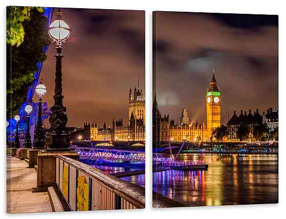 Модульная картина в гостиную / спальню  Вечірній Лондон TLV-2_023 Київ