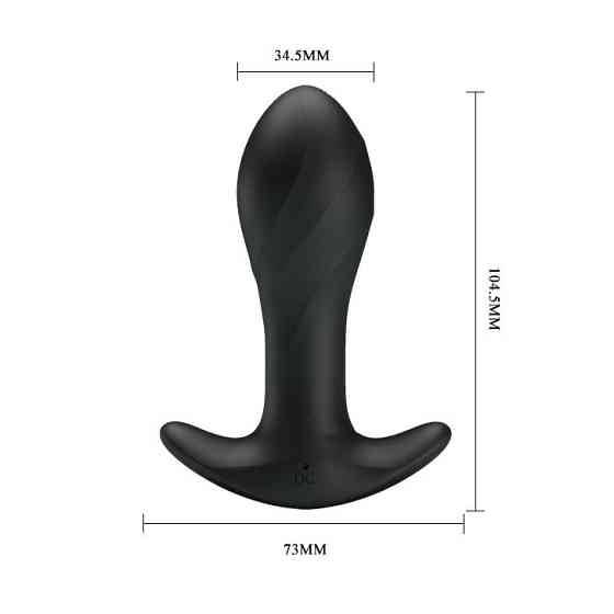 Анальна пробка - Pretty Love Anal Plug Massager Black Sex Aura Київ