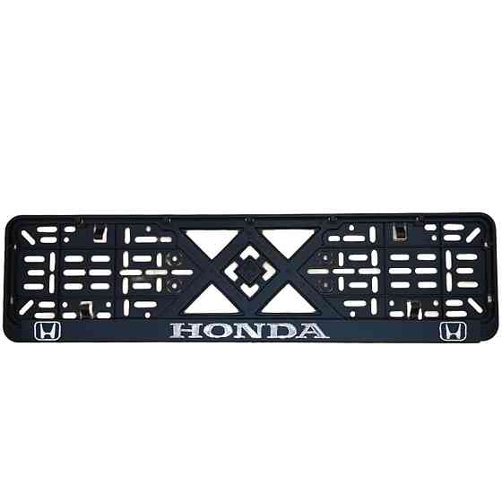 Рамка номерного знаку хром надпис Honda пластик чорна 1шт Київ