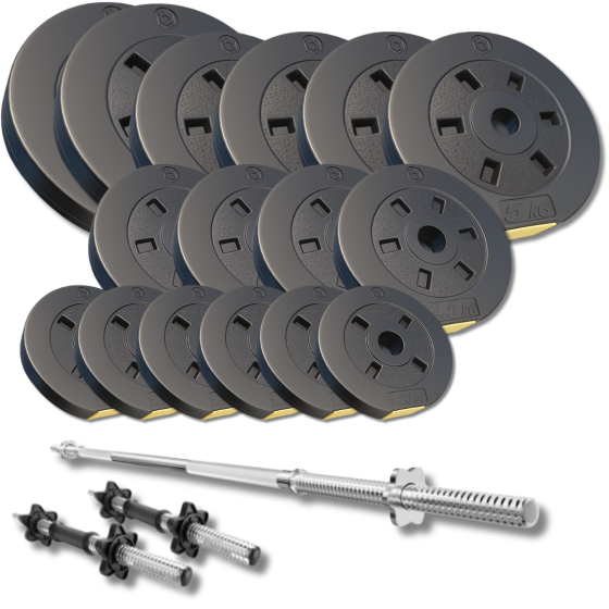 Набор со штангой и гантелями Besport PowerPro 68кг (гриф 167см) Киев