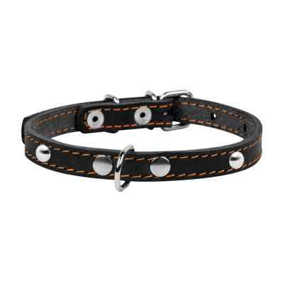 Ошейник для животных Collar одинарный с украшениями Ш 12 мм Д 24-32 см черный (00231) Винница