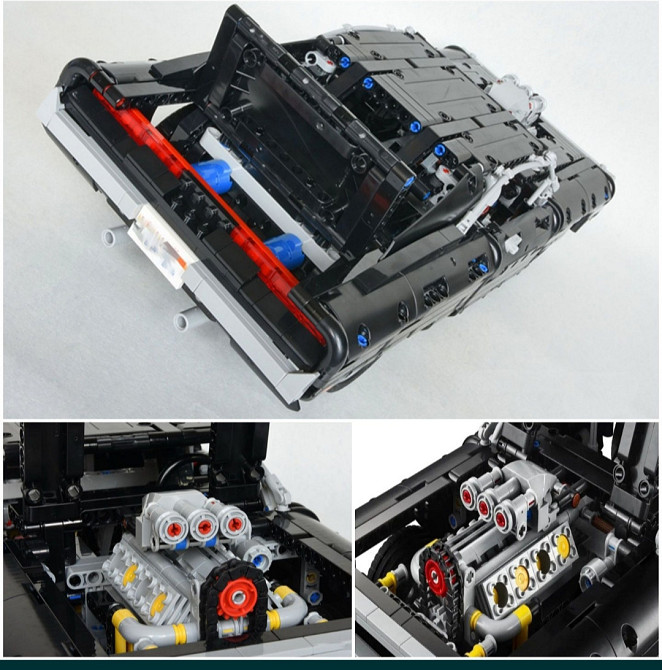 Конструктор машинка Technic Dodge Charger Домініка Торетто 1077 деталей Маштаб 1:10 Додж Чарджер чорний Київ - фото 6
