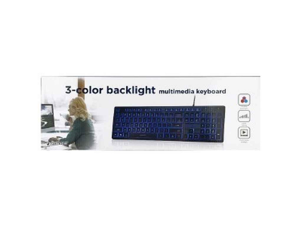 Клавиатура проводная KB-UML-01-UA 104 USB черный ТМ GEMBIRD Киев - изображение 1