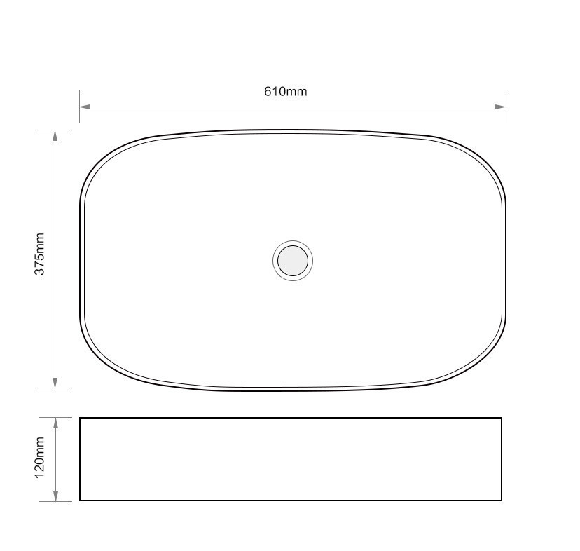 Раковина накладна Mixxus Premium BEVEL-0105 610х375х120mm   ( MP6524 ) 39468 Харьков - изображение 4