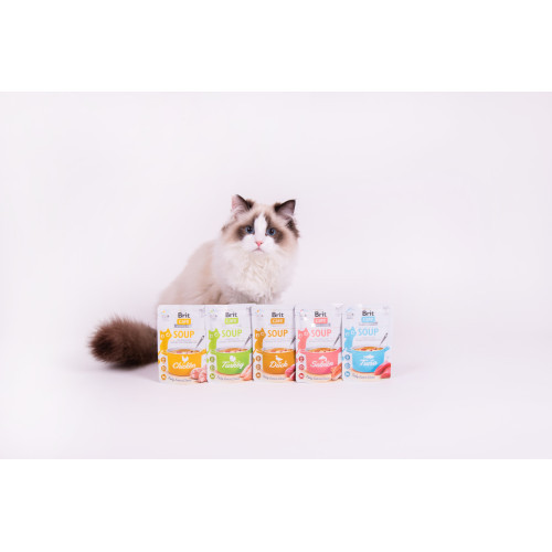 Корм вологий Brit Care Soup Salmon для котів суп з лососем 75 г Київ - фото 4