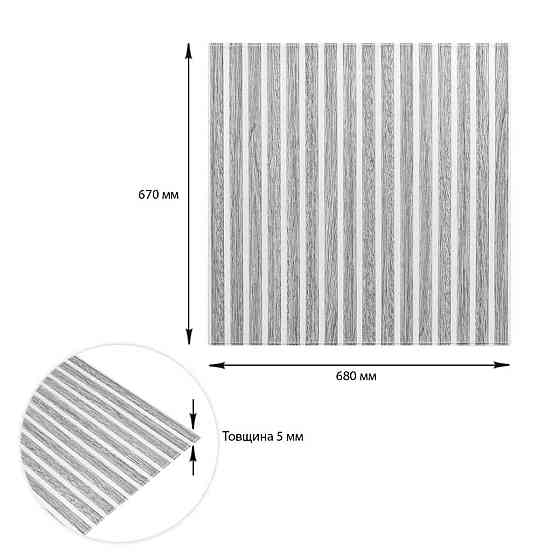 Панель-рейка 680х670х5мм Бело-серебряный SW-00002531 Днепр