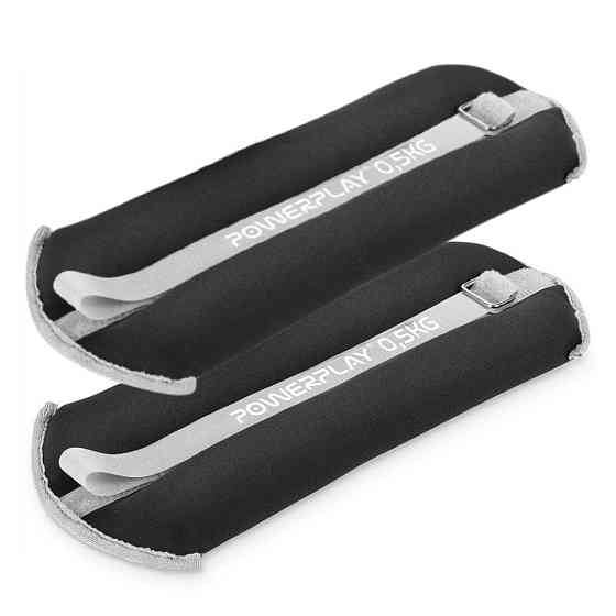 Обважнювачі-манжети для ніг та рук PowerPlay PP-4349 Ankle/Wrist Weights (2шт.*0.5 kg) (пара) Чорні Каменское