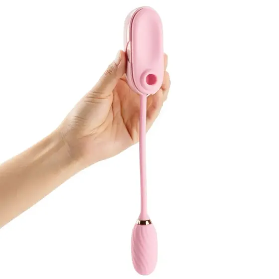 Вакуумний кліторальний стимулятор Otouch Louis Vibrate Pink з віброяйцем, у кейсі Львів