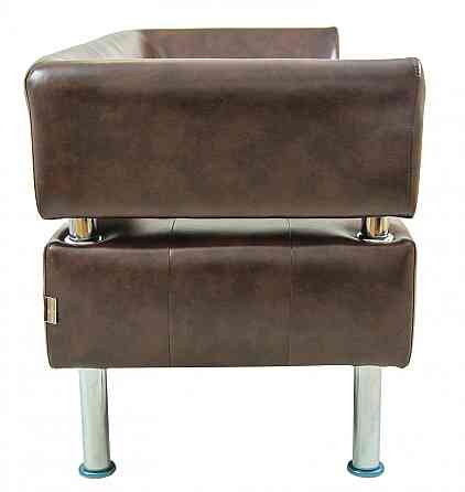 Диван Titan Office двійка зі спинкою та підлокітниками 1550х650х750 Коричневий Київ