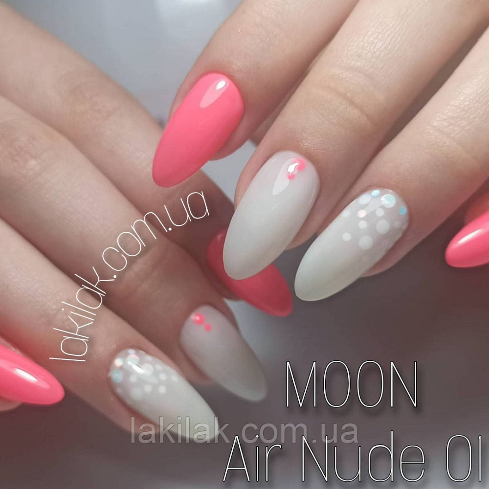 Гель-лак Moon Full Air Nude №01 молочний напівпрозорий 8мл Херсон - фото 1