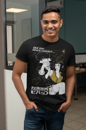 Футболка аниме Спике Спиегел Ковбой Бебоп оверсайз (S/M/L) Черний AnimeJ0691 Днепр