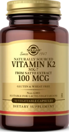 Витамин К2 Solgar Naturally Sourced Vitamin K2 (MK-7) 100mcg 50 вег капс Киев