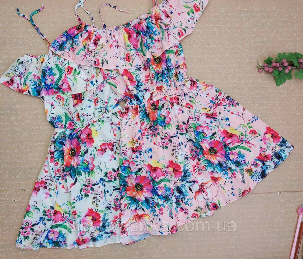 Підлітковий літній сарафан квітами на зростання 134 Кривий Ріг - фото 1