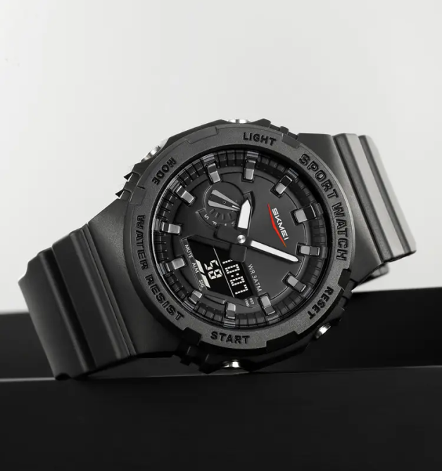 Чоловічий наручний годинник Skmei 2351 (Чорний із чорним) Київ - фото 3