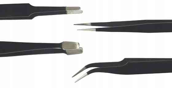 Набір прогумованих антистатичних пінцетів 9 шт у чохлі Mar-Pol (M66799) Нововолинськ