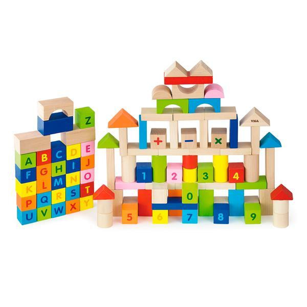 Деревянные кубики Viga Toys Алфавит и числа 100 шт, 3 см (50288) Харьков - изображение 2