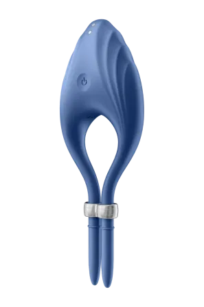 Регулируемое эррекционное кольцо с вибрацией Satisfyer Duelist, синий Sex Aura Киев