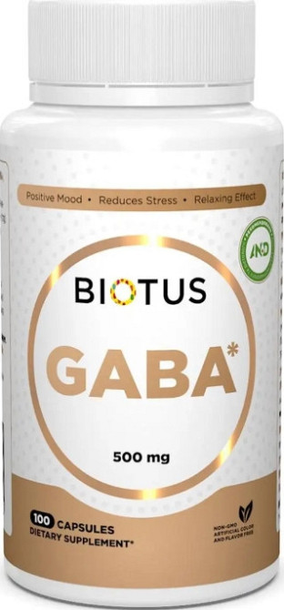 ГАМК (гамма-аміномасляна кислота) Biotus GABA 100 капс Київ - фото 1