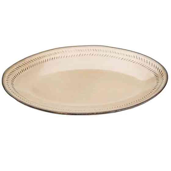 TS Kitchen Тарілка сервірувальна кругла порцелянова 27.5 см бежева Київ