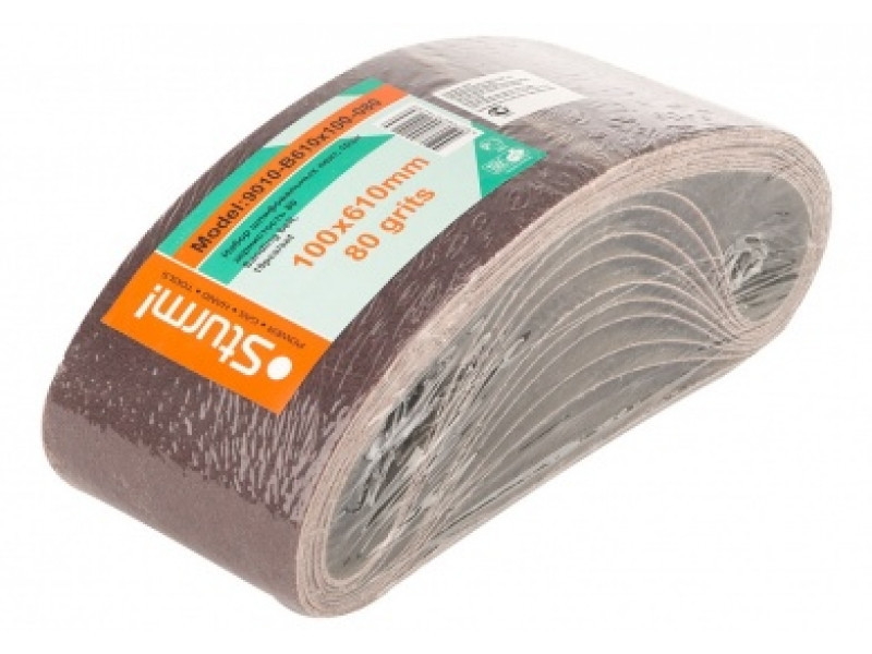 Шліфлента Sturm, 100x610, зерно 080, 10 шт 9010-B100x610-080 (читувати опис) Рівне - фото 1