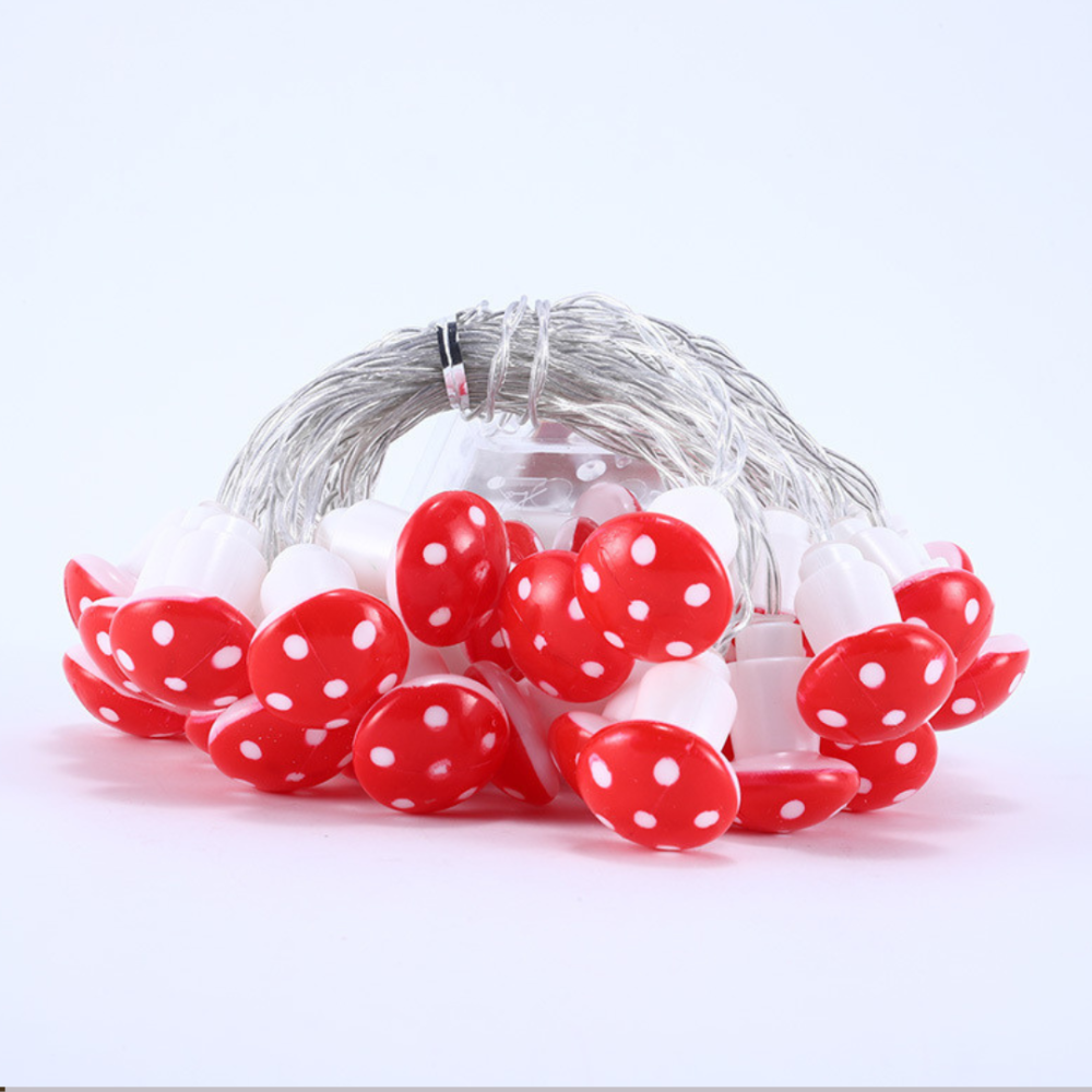 Світлодіодна Гірлянда Мухомори 1.5м 10 лампочок для декору, оформлення подарунків та різдвяних інсталяцій Одеса - фото 2