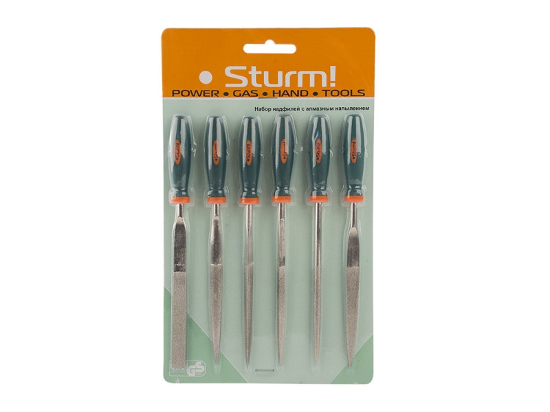 Набор надфилей алмазных Sturm 6шт. 1051-02-SSD (читать описание) Ровно - изображение 1