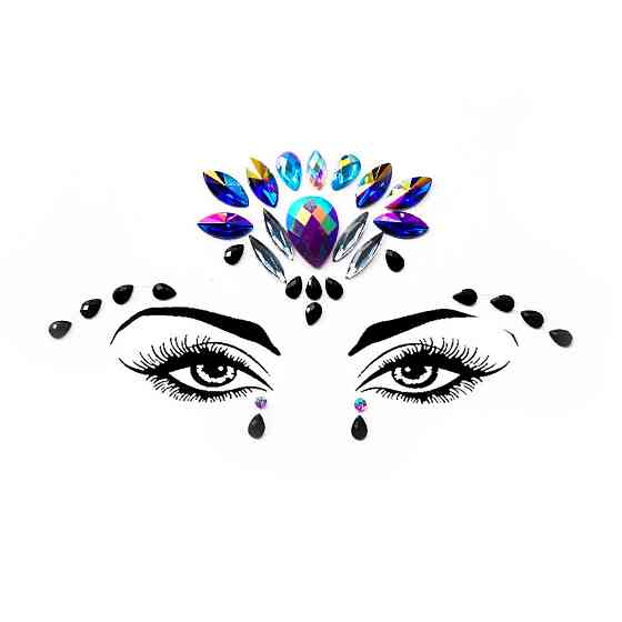 Декоративні стрази для макіяжу one size різнобарвний Київ