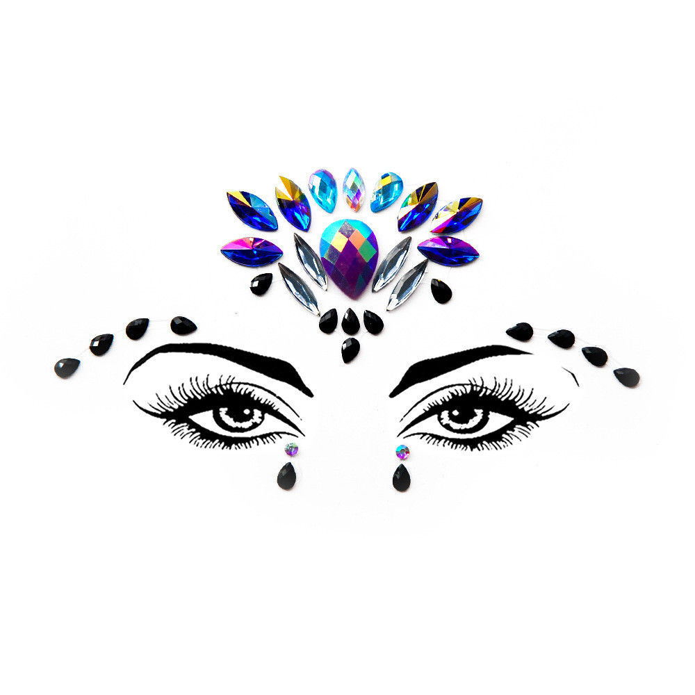 Декоративні стрази для макіяжу one size різнобарвний Київ - фото 1