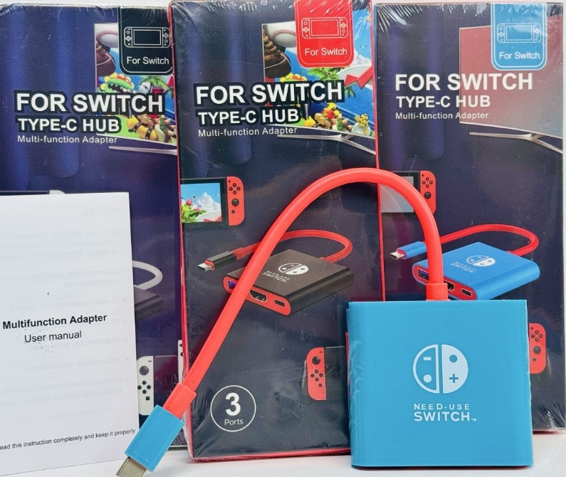 Нова Портативна док-станція для Nintendo Switch TYPE-C Hub HDMI,USB3.0 Київ - фото 1