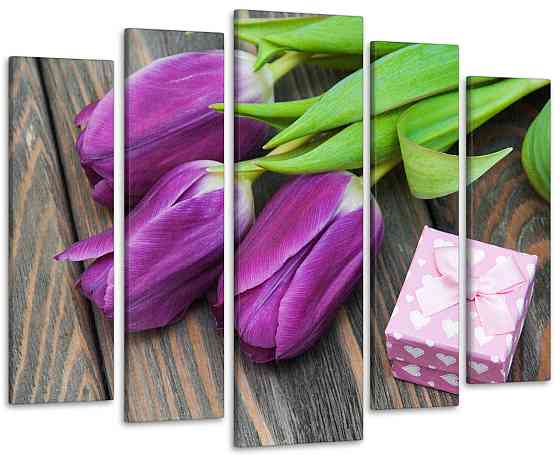 Модульна картина Тюльпани Art-305_5 ( 80х118см ) Київ