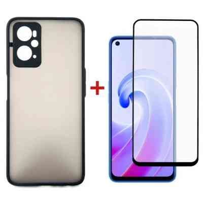 Чехол для мобильного телефона Dengos Kit for OPPO A96 4G case + glass (Black) (DG-KM-38) Винница