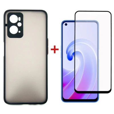 Чехол для мобильного телефона Dengos Kit for OPPO A96 4G case + glass (Black) (DG-KM-38) Винница - изображение 1