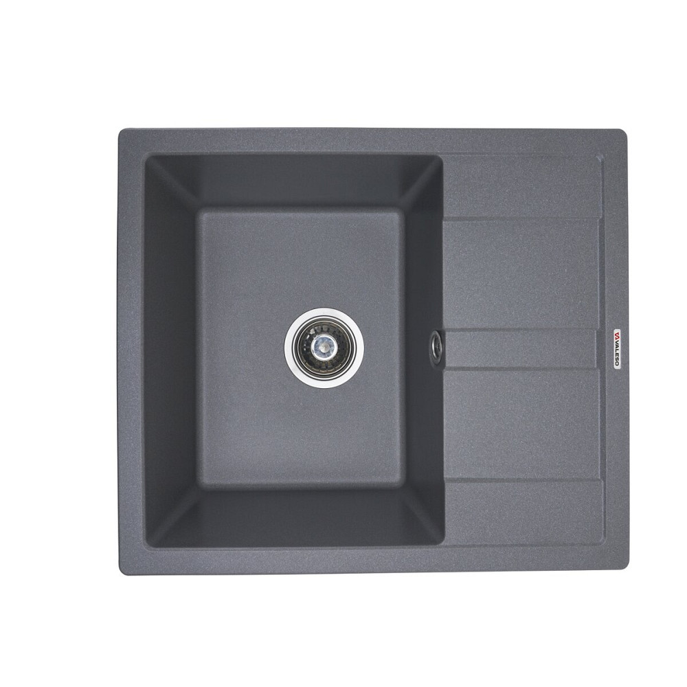 VALESO Гранітна мийка для кухні VALESO ARIA 5851 матова Сірий мусон Київ - фото 1
