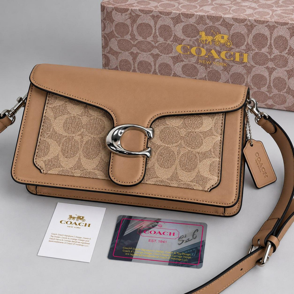 Женская сумка кроссбоди Coach Tabby Shoulder light brown Lux Киев - изображение 3
