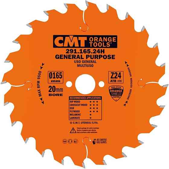 Пильный диск по дереву CMT 165х20х24z K2.4/1.4 (291.165.24H) Одесса