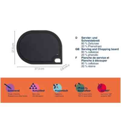 Дошка для подачі Kela Nobel 37 х 27,5 см чорна (12864) Вінниця