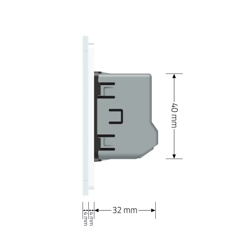 LIVOLO Сенсорна кнопка 2 сенсора 12/24В Livolo білий скло (VL-FC2HC-2WP) Коломия - фото 4