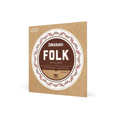 Струни для гітари D'Addario Folk Nylon 80/20 Bronze Ball End Clear Treble (EJ33) Вінниця - фото 2