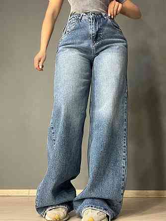 Джинси жіночі Mikaletta 13475 WIDE LEG jeans палаццо широкі від стегна висока посадка великі розміри Одеса